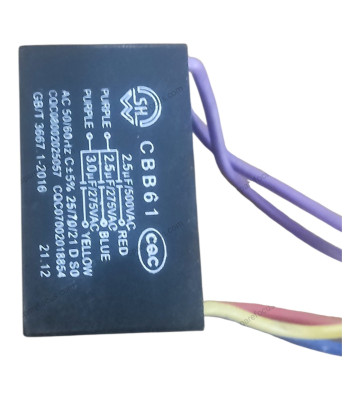 Crompton CBB61 2.5µF + 2.5µF + 3.0µF Ceiling Fan Capacitor - 500V/275VAC Original